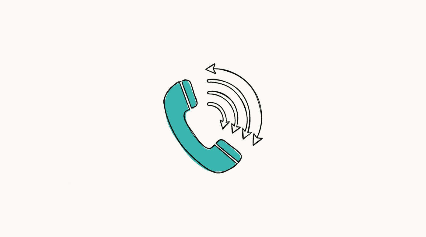Skizze: Telefon mit ausgehenden Schallwellen