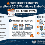 SharePoint 2013 Workflow-Engine Abschaltung am 2. April 2026 — Countdown und Handlungsempfehlungen