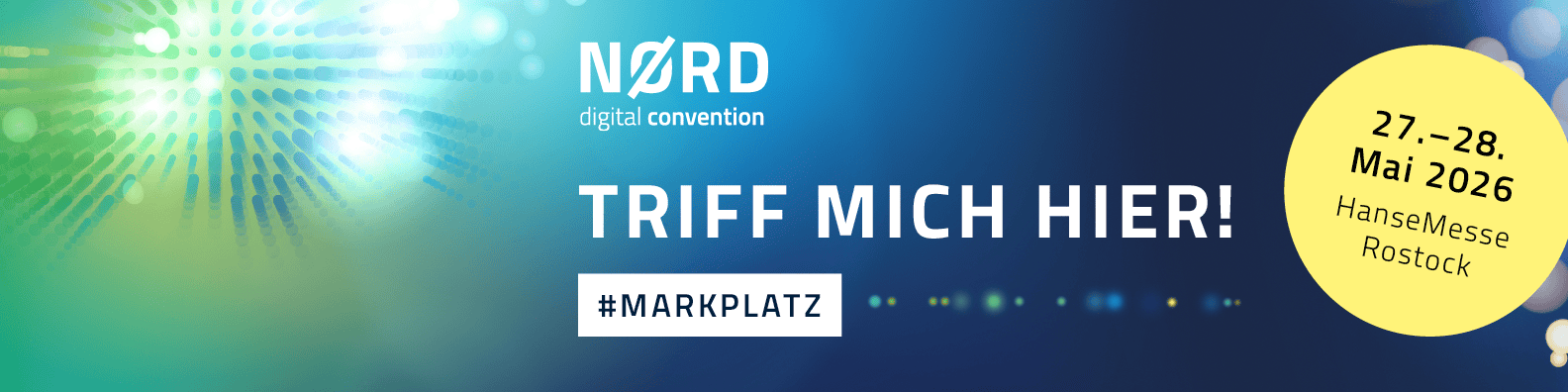 Triff uns hier – NØRD 2026 Marktplatz – Stand 16